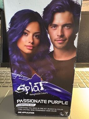 8 Boxes - Splat Passionate Purple Semi-Permanent Hair Color 8 boxes Total